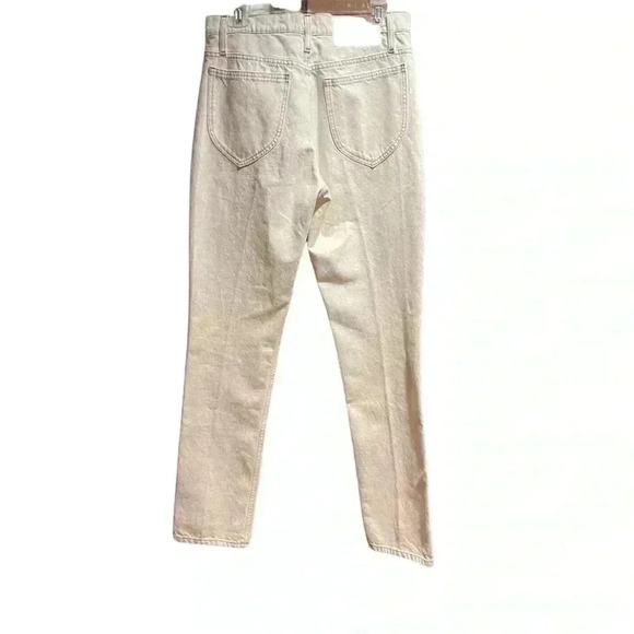 NWT FRAME Woman LE ITALIEN True Straight Cream Jeans Size 28 - Picture 10 of 16